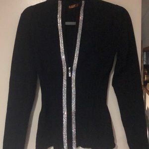 Beautiful, sequin ribbed sweater .